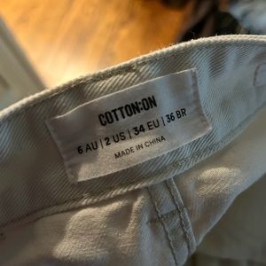 Cotton on white denim shorts Women
